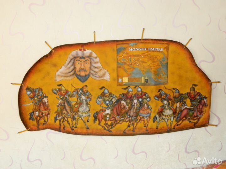 Могольская картина на коже