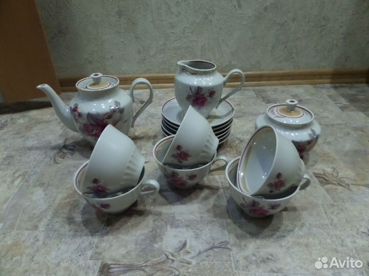 Чайный сервиз Розы на 6 персон Дулево
