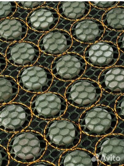 Чехол на сиденье зеленый с нефритовыми пластинами