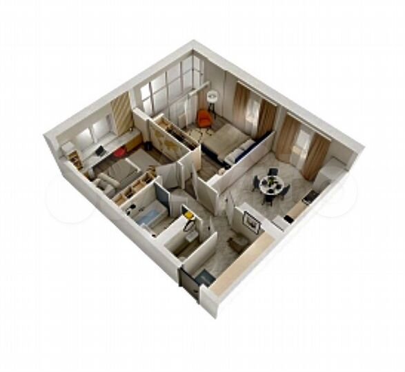 2-к. квартира, 58,5 м², 5/19 эт.