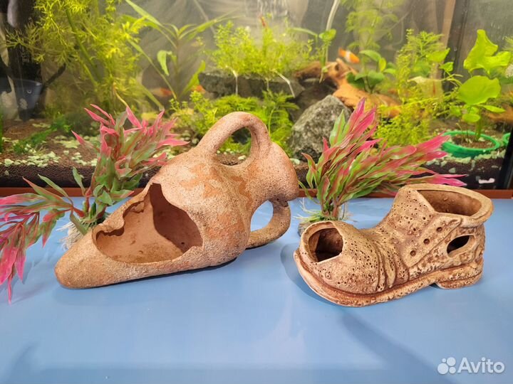 Декор для аквариума, гроты, камни