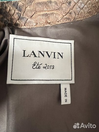 Lanvin куртка из кожи питона