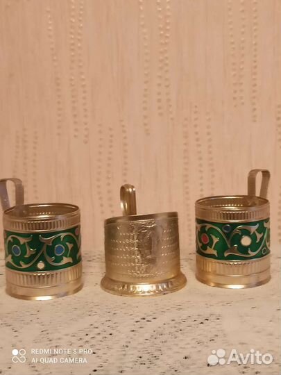 Подстаканники СССР граненые стаканы, стопки