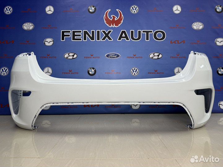 Бампер Задний Крашеный Киа Рио 4 Белый
