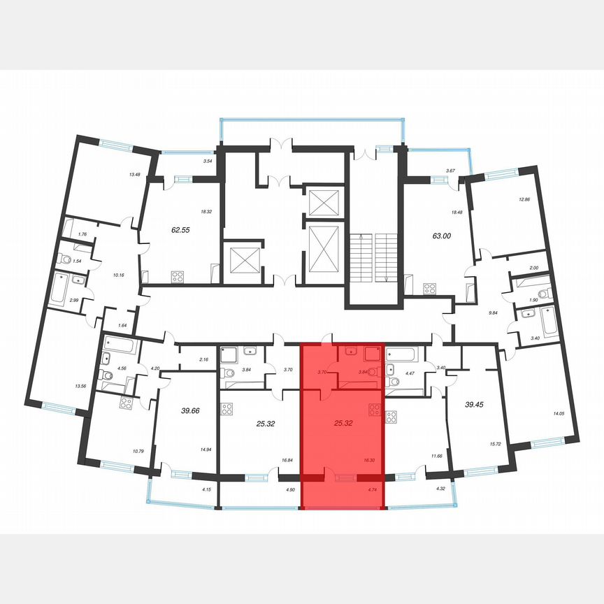 Квартира-студия, 28,3 м², 14/22 эт.