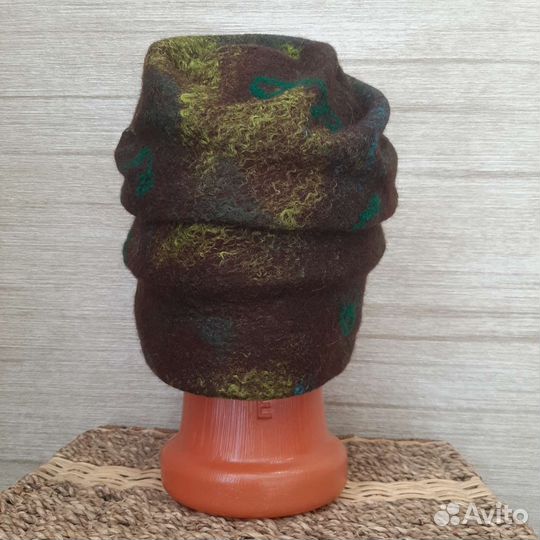 Шапка валяная, рукавицы