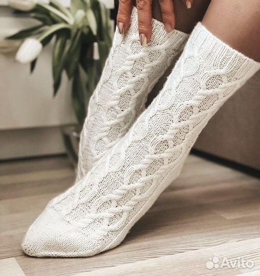 Вязаные мериносовые носки ручной работы