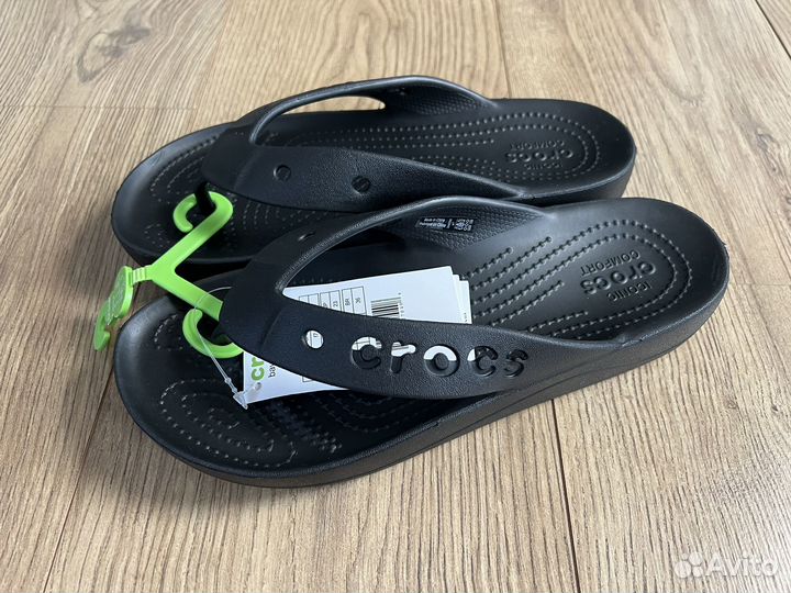 Crocs новые шлёпанцы Classic Platform Black 37/38