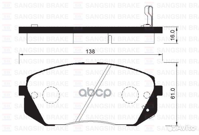 Колодки тормозные sangsin brake SP1196