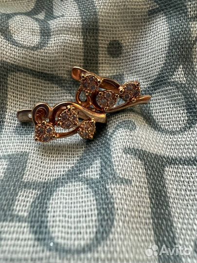 Золотые серьги 585