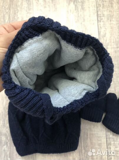 Комплект шапка варежки шарф