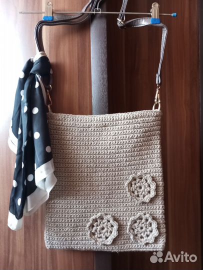 Cумка из джута ручной работы