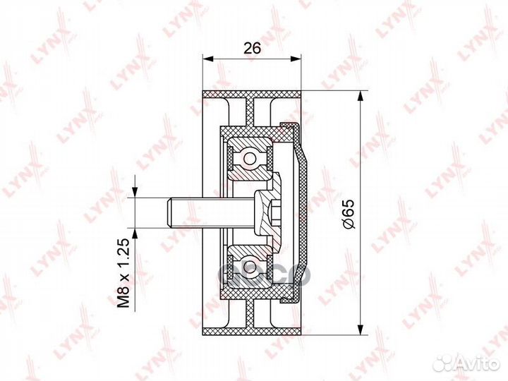 Ролик натяжной приводного ремня PB5132 lynxauto