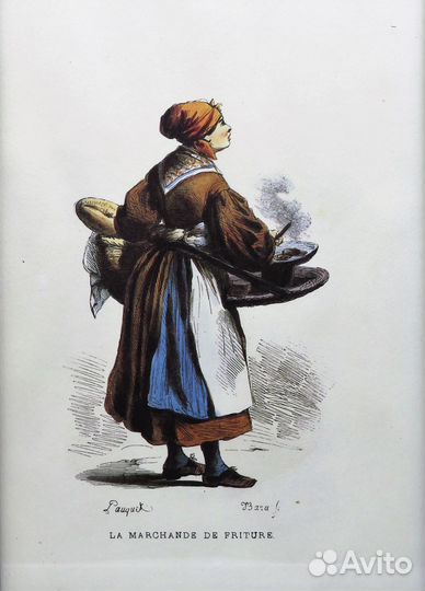 Винтажные литографии. Литография в раме. Гравюра