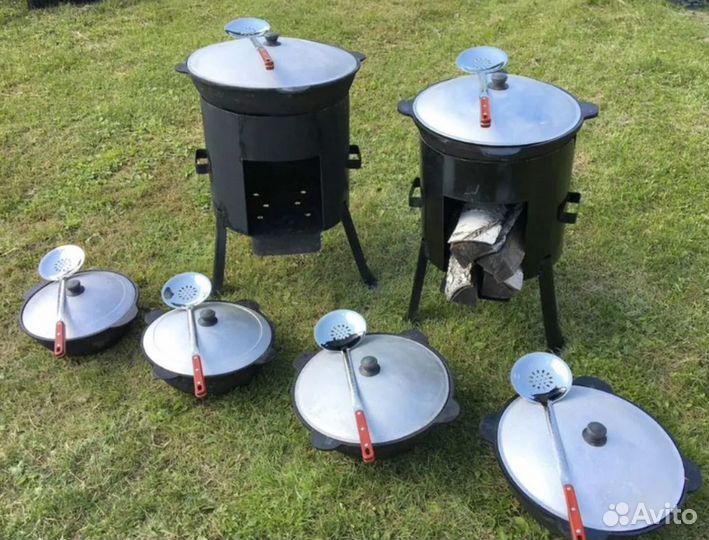 Наманганский Казан чугунный + печки с дверцей