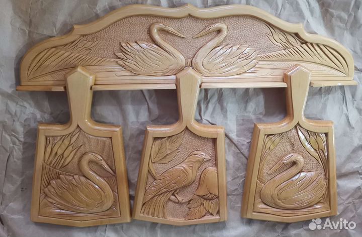 Набор разделочных досок на подставке