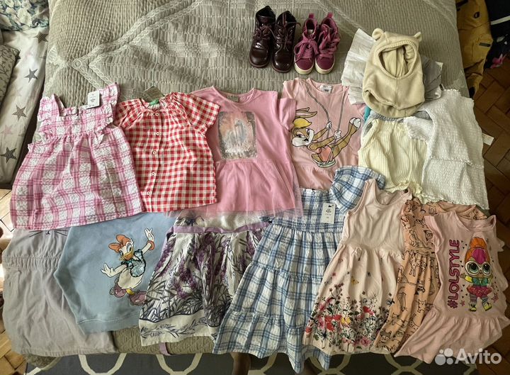 Вещи пакетом на девочку primark zara hm 98 104 110