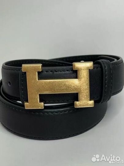 Ремень мужской hermes золотой