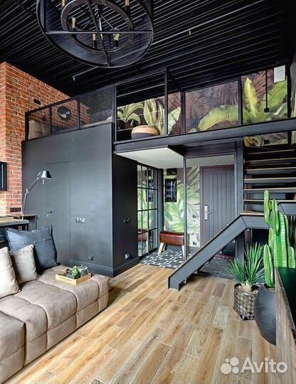 Лестница на металлокаркасе