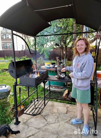 Мангал с крышей
