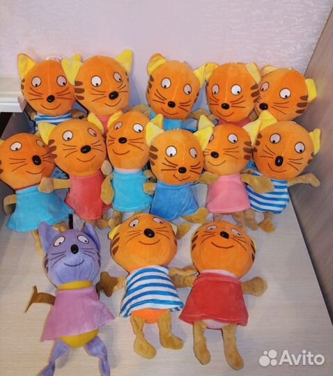 Новые мягкие игрушки Три кота и Черепашки ниндзя