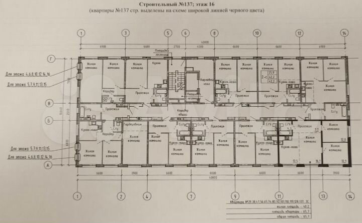 Своб. планировка, 65,7 м², 16/19 эт.