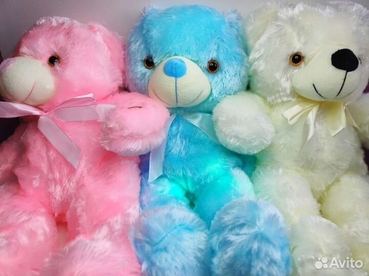 Плюшевый мишка светящийся 50см