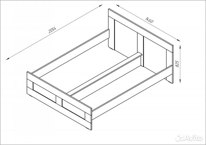 Кровать IKEA Сириус двойная 140х200 Белая