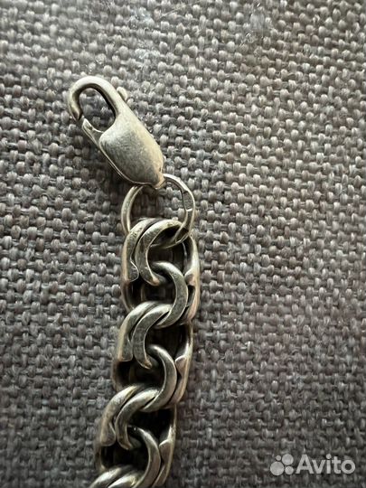 Серебряный браслет мужской бу