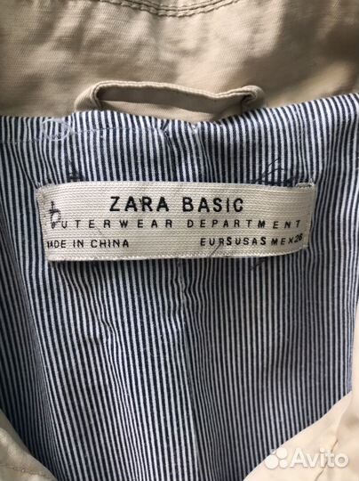 Ветровка плащ zara бежевая S размер