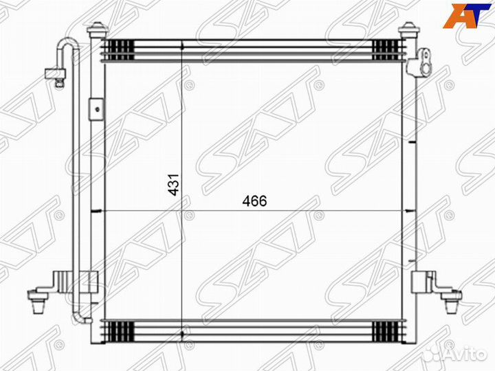 Радиатор кондиционера mitsubishi L200 05