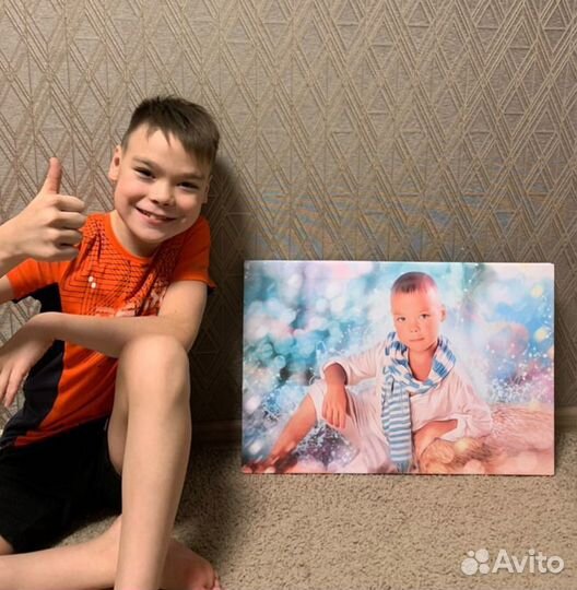 Портрет на холсте на Новый год