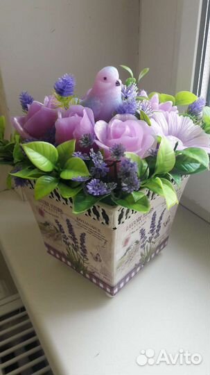 Букет из мыльных цветов