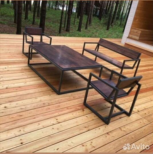 Садовая мебель столы, скамейки, качели, мангалы