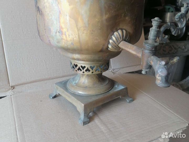Самовар латунный старинный
