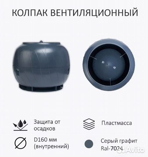 Нанодефлектор Gervent Графит для кровли Monterrey