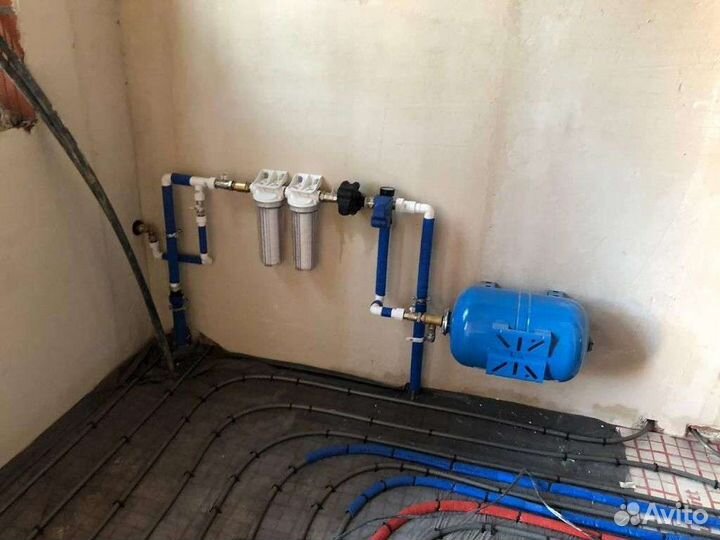 Отопление, водоснабжение, теплый пол монтаж