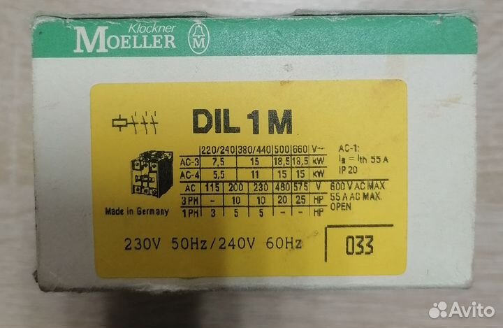 Пускатель Moeller DIL 1M