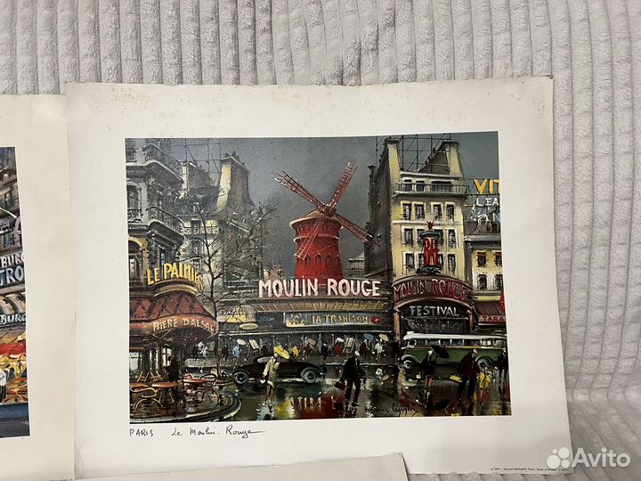 Литографии Италия Париж