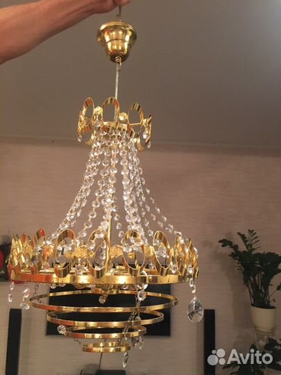 Хрустальная люстра советская