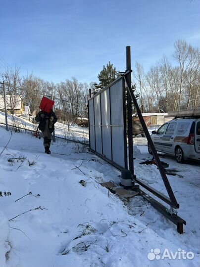 Секционные ворота с электроприводом