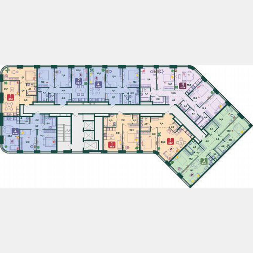 1-к. квартира, 59,7 м², 4/19 эт.