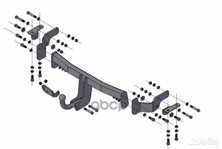 Фаркоп трейлер Hyundai Santa FE 2012/Kia Soren