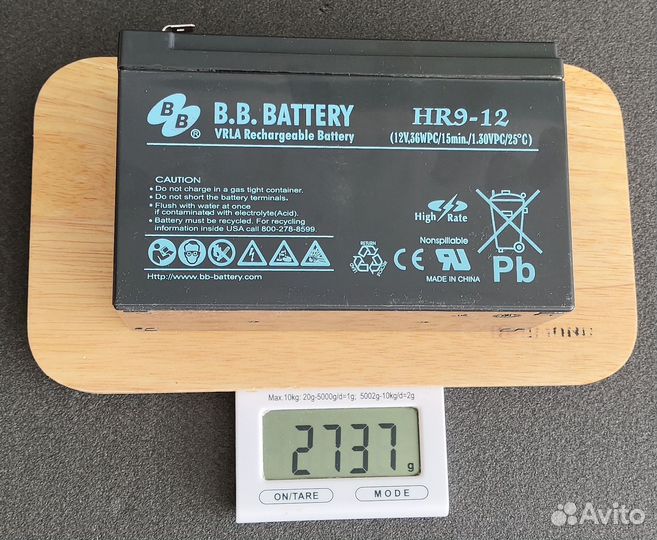 Аккумуляторная батарея B.B. Battery HR9-12 12V 8Ah