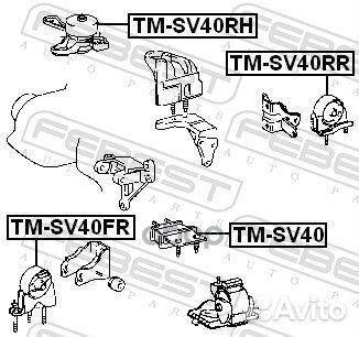 Подушка двигателя праваяToyota Camry/Vista SV3