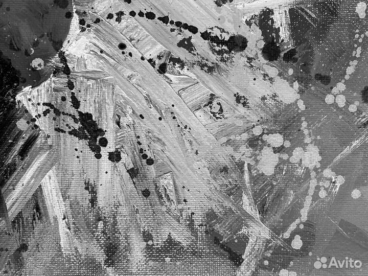 Картина маслом на холсте 30х25см Инь и ян