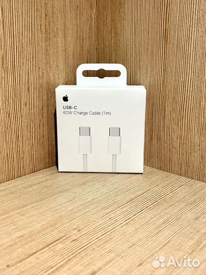 Кабель Apple USB-C Charge 60w плетёный 1m (новый)