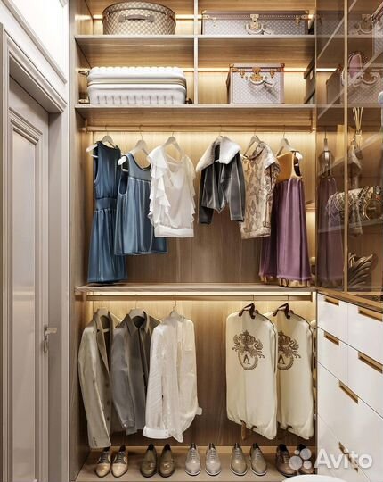 Гардеробная комната со сборкой