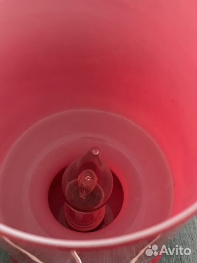 Красная лампа ночник винтаж стекло IKEA Lykta