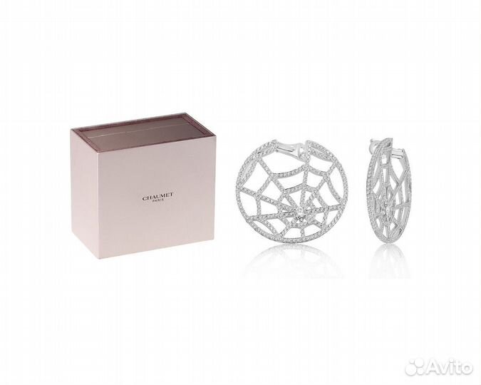 Золотые серьги с бриллиантами 4.07ct Chaumet